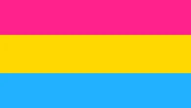 Bandera Pansexual de tres colores visibilidad pansexual